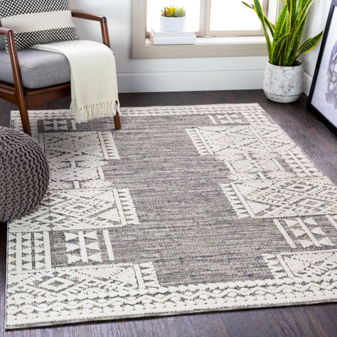 Image of Surya Ariana Global Medium Gray, Taupe, Charcoal, White Rugs RIA-2306