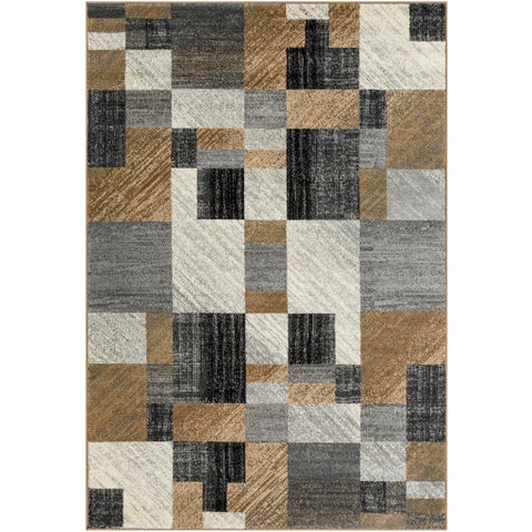 Image of Surya Riley Modern Medium Gray, Dark Brown, Charcoal, Tan, Black, Beige, White Rugs RLY-5101