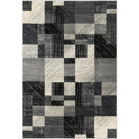 Image of Surya Riley Modern Charcoal, Black, Medium Gray, White Rugs RLY-5102