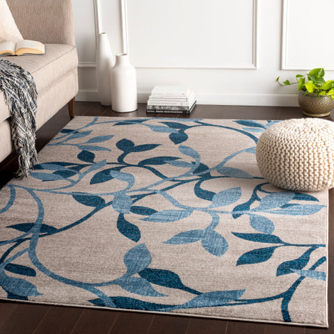 Image of Surya Riley Traditional Sky Blue, Dark Blue, Ivory, Taupe, White Rugs RLY-5103