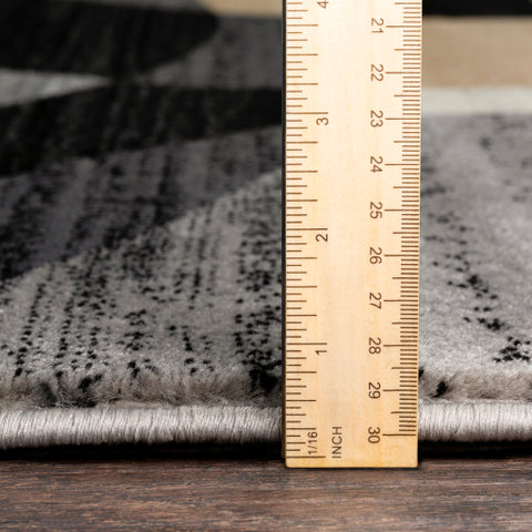 Image of Surya Riley Modern Medium Gray, Charcoal, Beige, Tan, Black, White Rugs RLY-5105
