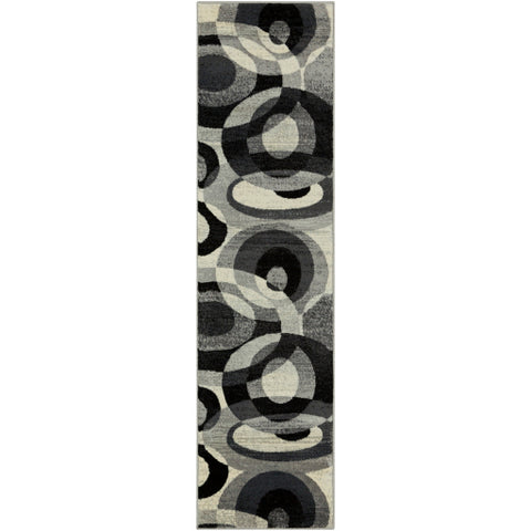 Image of Surya Riley Modern Medium Gray, Charcoal, Black, White Rugs RLY-5106
