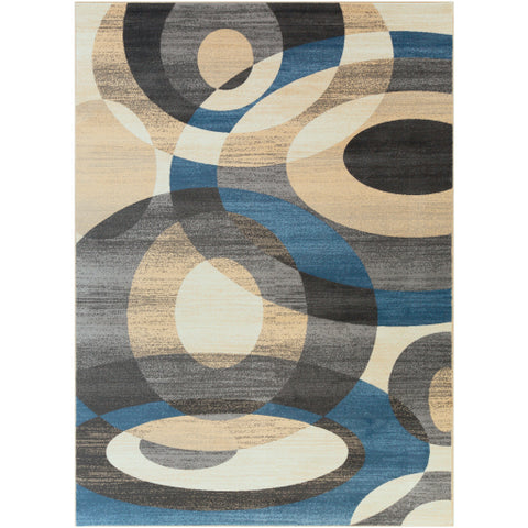 Image of Surya Riley Modern Denim, Sky Blue, Medium Gray, Charcoal, Beige, White Rugs RLY-5107