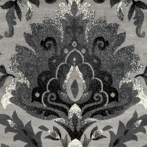 Image of Surya Riley Traditional Medium Gray, Charcoal, Black, White Rugs RLY-5108