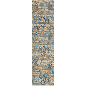Surya Riley Cottage Denim, Sky Blue, Charcoal, Beige, White Rugs RLY-5109