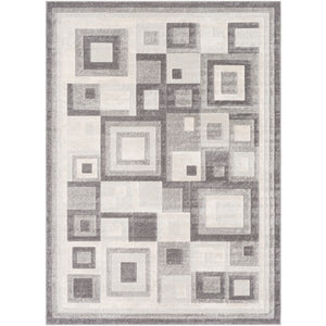 Surya Remy Modern Light Gray, Medium Gray, Charcoal, White Rugs RMY-2312