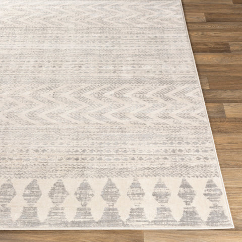 Image of Surya Roma Global White, Light Gray, Medium Gray Rugs ROM-2329