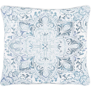 Surya Roxana Transitional Teal, White, Medium Gray, Pale Blue, Lavender Pillow Cover RXN-006-Wanderlust Rugs