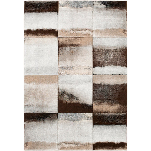 Image of Surya Santa Monica Modern Dark Brown, Medium Gray, Ivory, Beige, Black Rugs SAC-2312