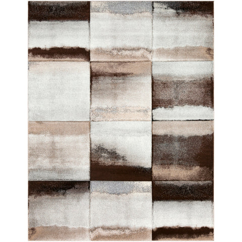 Image of Surya Santa Monica Modern Dark Brown, Medium Gray, Ivory, Beige, Black Rugs SAC-2312