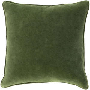Surya Safflower Solid & Border Grass Green Pillow Kit SAFF-7194-Wanderlust Rugs