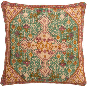 Surya Shadi Updated Traditional Khaki, Teal, Rose, Bright Yellow, Charcoal Pillow Kit SD-009-Wanderlust Rugs