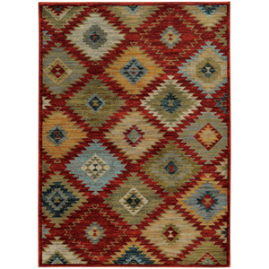 Oriental Weavers Sedona 5936D 1'10" X 3' 0" Casual Red Multi Southwest/Lodge Rug-Wanderlust Rugs