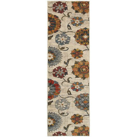 Image of Oriental Weavers Sedona 6361A 1'10" X 3' 0" Casual Ivory Multi Floral Rug-Wanderlust Rugs