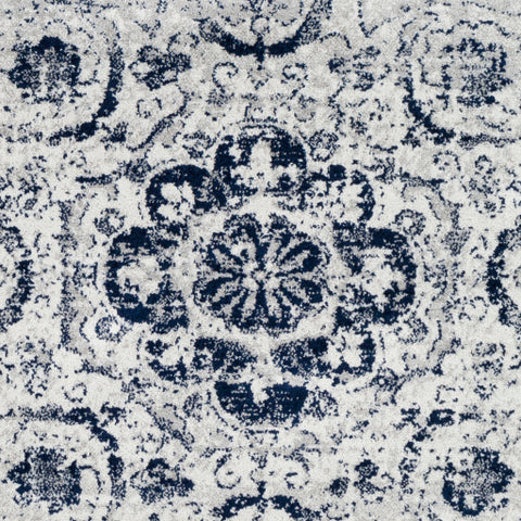 Image of Surya Seville Traditional Dark Blue, Medium Gray, White Rugs SEV-2305