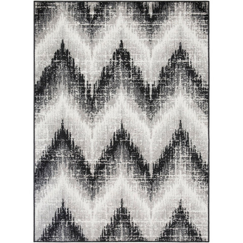 Image of Surya Seville Modern Black, Medium Gray, White Rugs SEV-2311