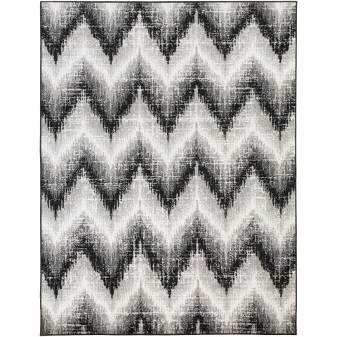 Image of Surya Seville Modern Black, Medium Gray, White Rugs SEV-2311