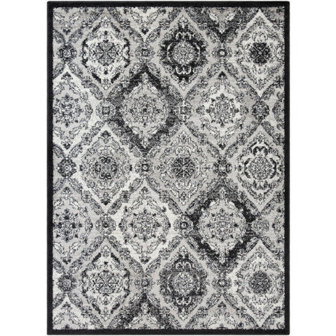 Image of Surya Seville Traditional Black, Medium Gray, White Rugs SEV-2322