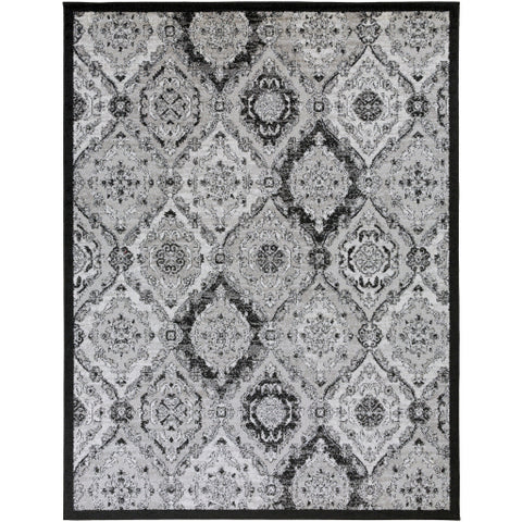 Image of Surya Seville Traditional Black, Medium Gray, White Rugs SEV-2322