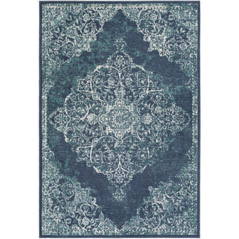 Image of Surya Skagen Traditional Navy, Teal, Silver Gray, White Rugs SKG-2312