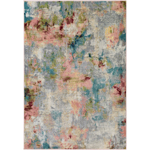 Surya Sloan Modern Cream, Light Gray, Medium Gray, Dark Green, Sage, Grass Green, Dark Red, Rose, Saffron Rugs SLL-2300