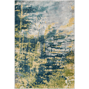 Surya Sloan Modern Saffron, Cream, Light Gray, Medium Gray, Dark Green, Sage, Grass Green Rugs SLL-2308