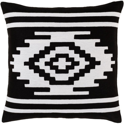 Surya Santa Clara Bohemian/Global Black Pillow Cover SNC-003-Wanderlust Rugs