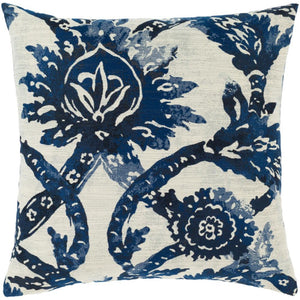 Surya Sanya Bay Transitional Bright Blue, Navy, White Pillow Cover SNY-003-Wanderlust Rugs