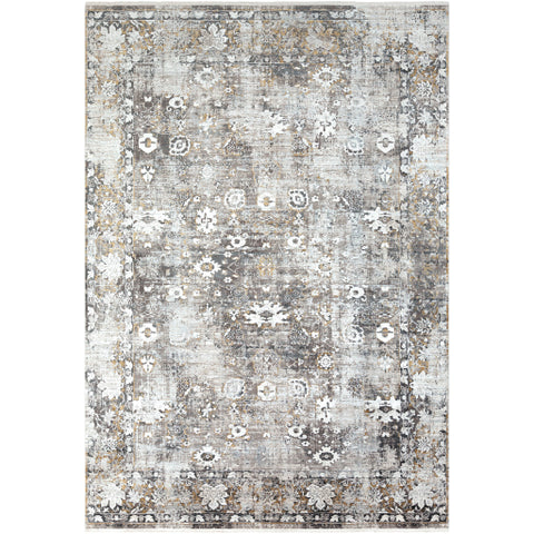 Image of Surya Solar Traditional Charcoal, Taupe, Medium Gray, Bright Yellow, White, Light Gray Rugs SOR-2308
