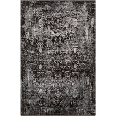 Image of Surya Solar Modern Black, Charcoal, Medium Gray, Light Gray Rugs SOR-2310