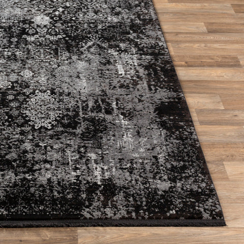 Image of Surya Solar Modern Black, Charcoal, Medium Gray, Light Gray Rugs SOR-2310