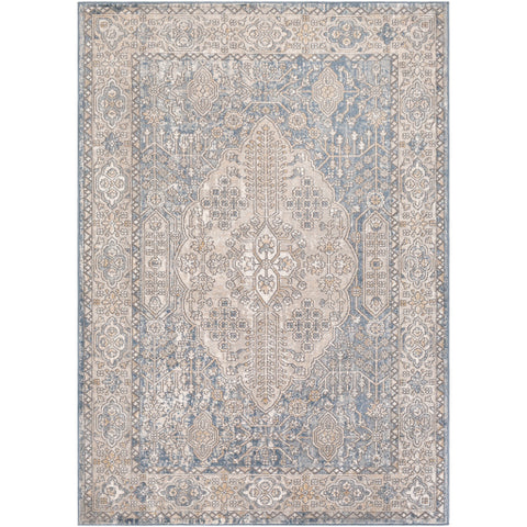 Image of Surya Seattle Traditional Light Gray, Medium Gray, Khaki, Denim, White Rugs STA-2300