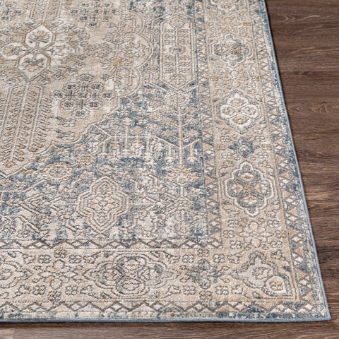 Image of Surya Seattle Traditional Light Gray, Medium Gray, Khaki, Denim, White Rugs STA-2300