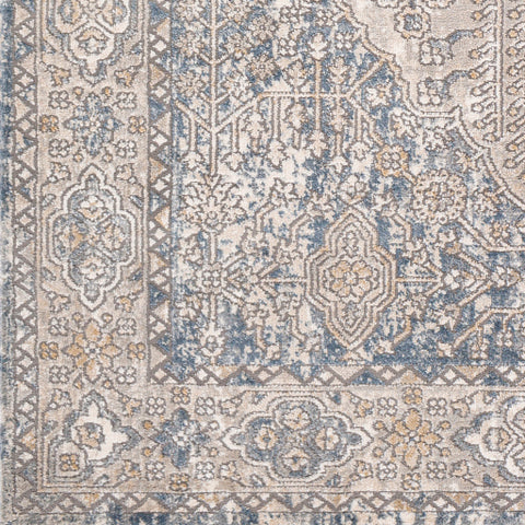 Image of Surya Seattle Traditional Light Gray, Medium Gray, Khaki, Denim, White Rugs STA-2300