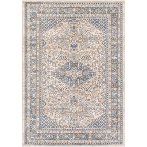 Image of Surya Seattle Traditional Denim, Light Gray, White, Medium Gray, Khaki Rugs STA-2312