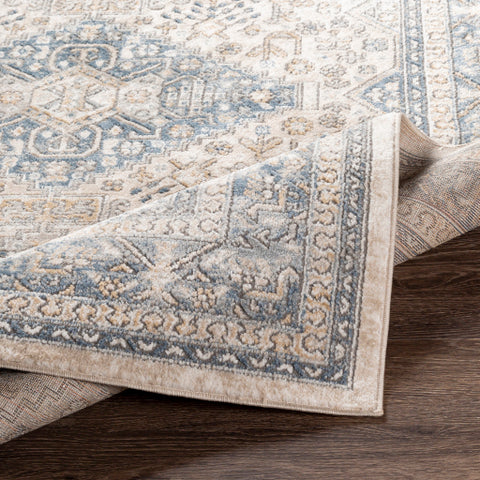 Image of Surya Seattle Traditional Denim, Light Gray, White, Medium Gray, Khaki Rugs STA-2312