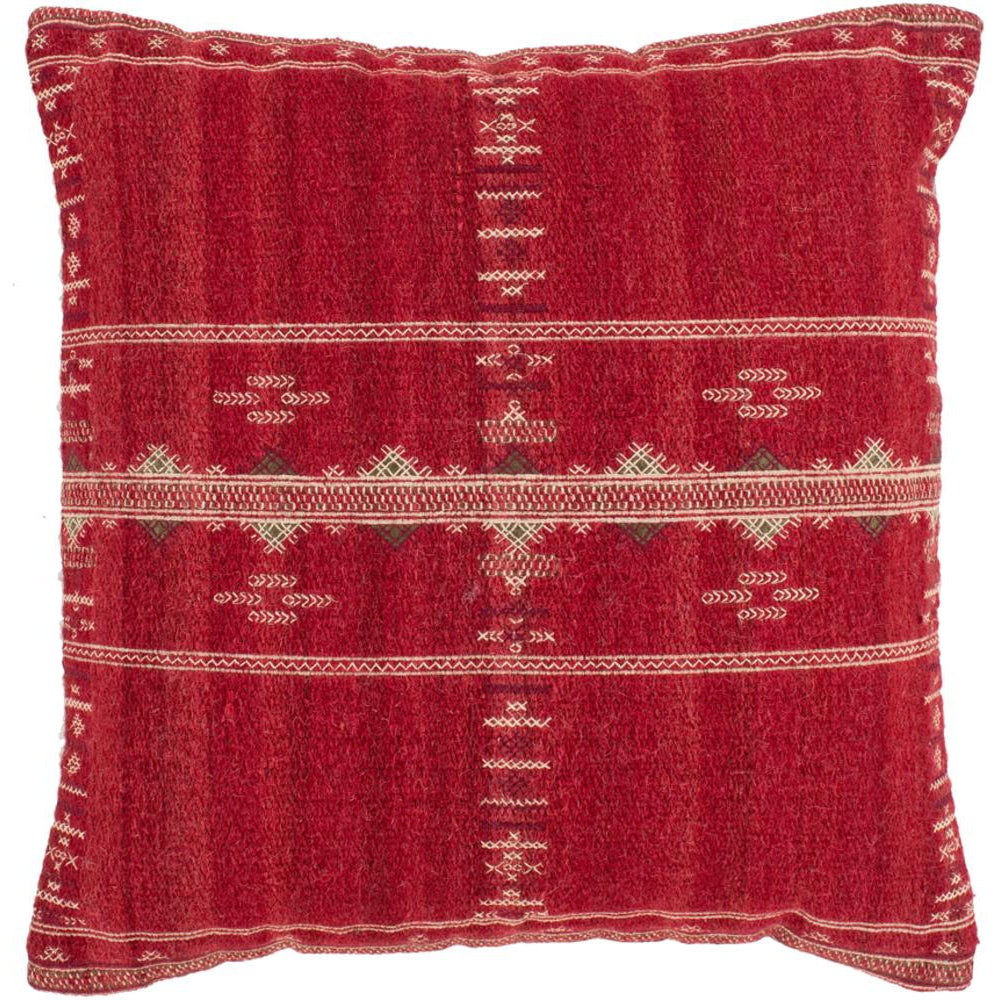 Surya Stine Bohemian/Global Bright Red, Cream, Dark Green, Garnet Pillow Cover STI-002-Wanderlust Rugs