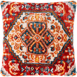 Surya Savona Updated Traditional Beige, Burnt Orange, Bright Red, Butter, Teal, Taupe, Charcoal, White Pillow Cover SVA-006-Wanderlust Rugs