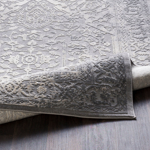 Image of Surya Tibetan Traditional Charcoal, Ivory, Khaki, Medium Gray Rugs TBT-2300