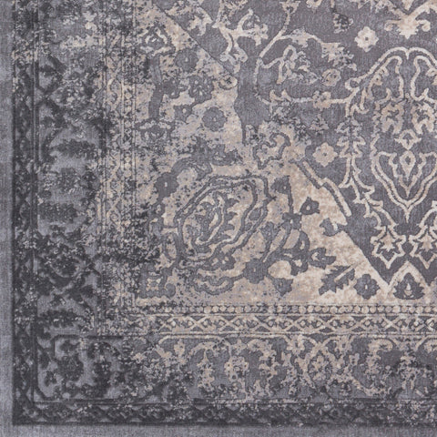 Image of Surya Tibetan Traditional Charcoal, Ivory, Khaki, Medium Gray Rugs TBT-2300