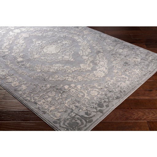 Surya Tibetan Traditional Medium Gray, Charcoal, Cream, Khaki Rugs TBT-2301