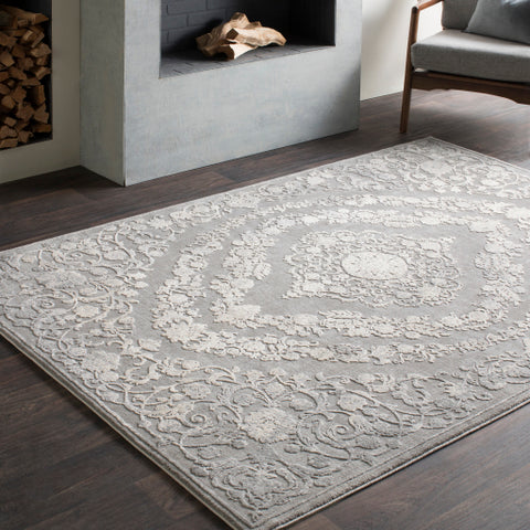 Image of Surya Tibetan Traditional Medium Gray, Charcoal, Cream, Khaki Rugs TBT-2301