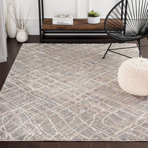 Image of Surya Tibetan Modern Charcoal, Taupe, Khaki, Medium Gray, Cream Rugs TBT-2316