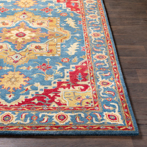 Surya Tabriz Traditional Charcoal, Mustard, Bright Red, Wheat, Camel, Light Gray, Teal Rugs TBZ-1004