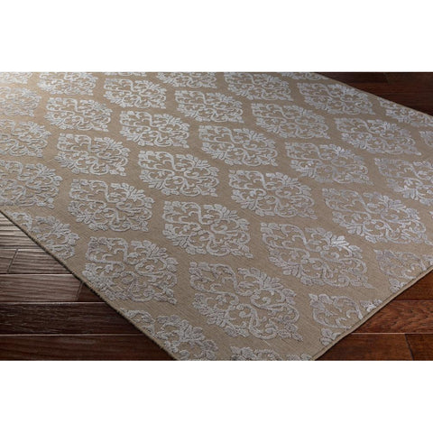 Image of Surya Tidal Solid & Border Tan, Light Gray Rugs TDL-1020-Wanderlust Rugs