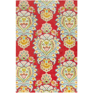 Surya Technicolor Global Bright Red, Mint, Beige, Olive, Saffron, Pale Pink, Dark Red Rugs TEC-1032
