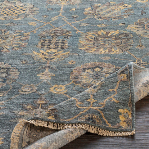 Image of Surya Theodora Traditional Aqua, Taupe, Butter, Charcoal, Ivory, Teal Rugs THO-3006