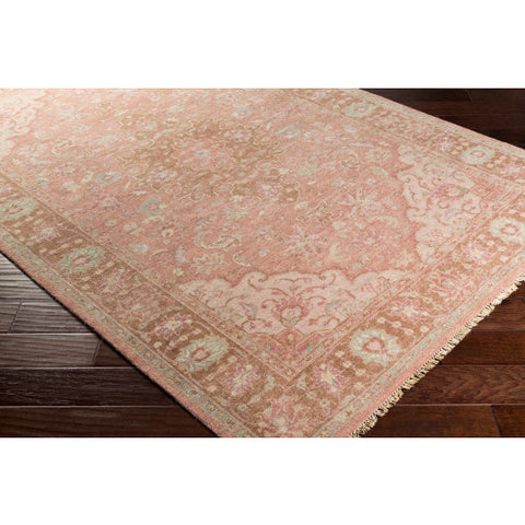 Image of Surya Transcendent Traditional Rose, Bright Pink, Sage, Camel, Cream Rugs TNS-9006