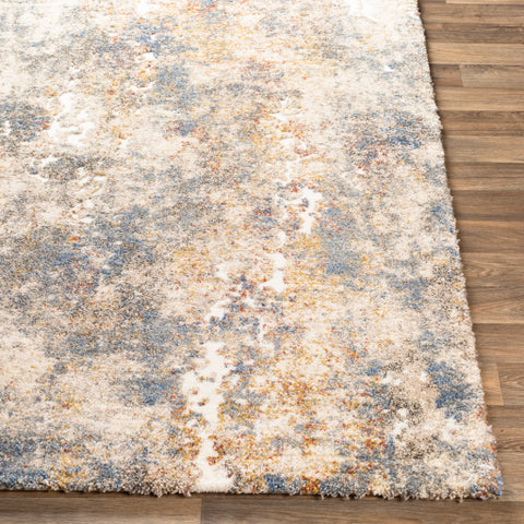 Image of Surya Tuscany Modern White, Butter, Khaki, Aqua, Burnt Orange, Metallic - Champagne Rugs TUS-2303