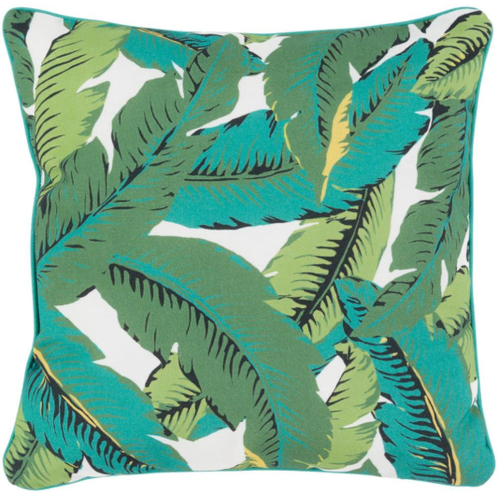 Surya Ulani Indoor / Outdoor Emerald, Grass Green, Ivory, Black Pillow Cover UL-003-Wanderlust Rugs